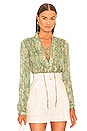 view 1 of 5 Sachi Floral Top in Green Floral