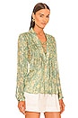 view 3 of 5 Sachi Floral Top in Green Floral