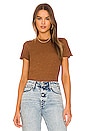 view 1 of 4 Gemma Short Sleeve Tee in Dark Brown