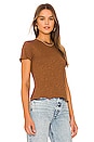 view 2 of 4 Gemma Short Sleeve Tee in Dark Brown