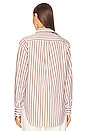 view 3 of 4 Maxine Button Down Shirt in Brown Stripe
