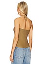 view 3 of 4 the Essential Rib Halter Top in Khaki