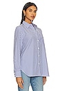 view 2 of 5 Maxine Button Down Shirt in Blue Stripe