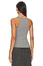 view 3 of 4 Essential Rib Tank in Heather Grey