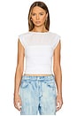 view 1 of 4 Mica Banded Top in White