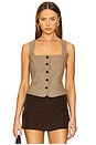 view 1 of 4 Mariana Vest in Camel Plaid