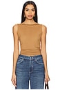 view 1 of 4 Luca Shirred Tank in Khaki
