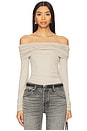 view 1 of 4 Luca Off Shoulder Long Sleeve in Fossil