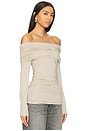 view 2 of 4 Luca Off Shoulder Long Sleeve in Fossil