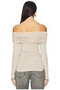 view 3 of 4 Luca Off Shoulder Long Sleeve in Fossil
