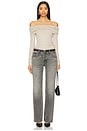 view 4 of 4 Luca Off Shoulder Long Sleeve in Fossil