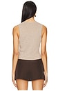 view 3 of 4 Ella Vest Top in Dark Taupe