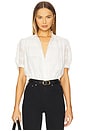 view 1 of 4 Jordan Short Sleeve Plaid Top in White