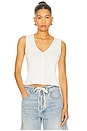 view 1 of 4 Knit Button Up Tank Top in Chalk