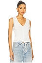 view 2 of 4 Knit Button Up Tank Top in Chalk