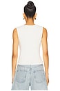 view 3 of 4 Knit Button Up Tank Top in Chalk