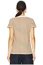 view 3 of 4 T-SHIRT À RAYURES SLUB in Warm Brown