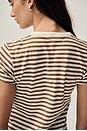 view 6 of 8 Slub Stripe Tee in Warm Brown