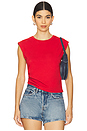 view 1 of 4 Mica Cropped Tank Top in Port Red