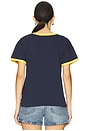 view 3 of 4 Montauk Boxy Ringer Tee in Navy