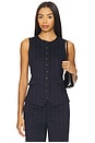 view 1 of 5 Irina Ponte Long Vest in Navy Multi
