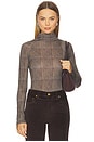 view 1 of 5 Shaw Paneled Turtleneck Tee in Brown Multi