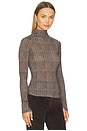 view 2 of 5 Shaw Paneled Turtleneck Tee in Brown Multi