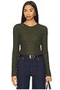 view 1 of 4 Ellie Lace Long Sleeve Tee in Army