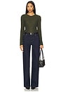 view 4 of 4 Ellie Lace Long Sleeve Tee in Army