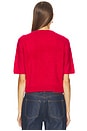 view 3 of 4 Jada Brushed Cashmere Short Sleeve Crew in Red