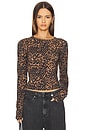 view 1 of 4 Luca Printed Long Sleeve in Leopard