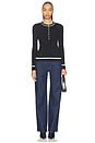 view 4 of 4 Kassy Rib Henley Top in Black