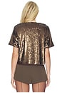 view 3 of 5 Lucy Sequin Tee in Coffee