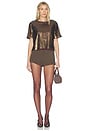 view 4 of 5 Lucy Sequin Tee in Coffee