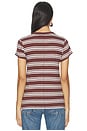 view 3 of 4 The Slub Striped Tee in Brown Blue Multi