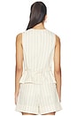 view 3 of 4 Paulette Stripe Vest in White Stripe