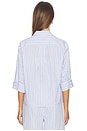 view 4 of 6 Lucia Stripe Poplin Shirt in Baby Blue Stripe