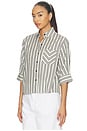 view 2 of 4 Lucia Stripe Poplin Shirt in Charcoal Stripe
