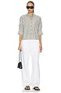 view 4 of 4 Lucia Stripe Poplin Shirt in Charcoal Stripe