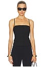 view 1 of 4 Irina Squareneck Button Tank in Black