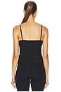 view 3 of 4 Irina Squareneck Button Tank in Black