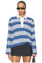 view 1 of 4 Kelly Stripe Polo Long Sleeve in Blue Multi