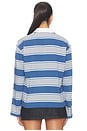 view 3 of 4 Kelly Stripe Polo Long Sleeve in Blue Multi