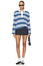 view 4 of 4 Kelly Stripe Polo Long Sleeve in Blue Multi
