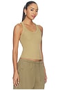 view 2 of 4 The Essential Rib Wide String Tank in Toffee