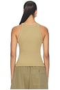 view 3 of 4 The Essential Rib Wide String Tank in Toffee