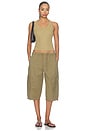 view 4 of 4 The Essential Rib Wide String Tank in Toffee