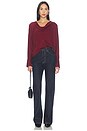 view 5 of 4 Vinnie Silk Blouse in Red
