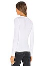 view 3 of 4 The Rib Henley Top in White