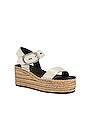 view 2 of 5 Ansley Buckle Espadrille Wedge in Antique White